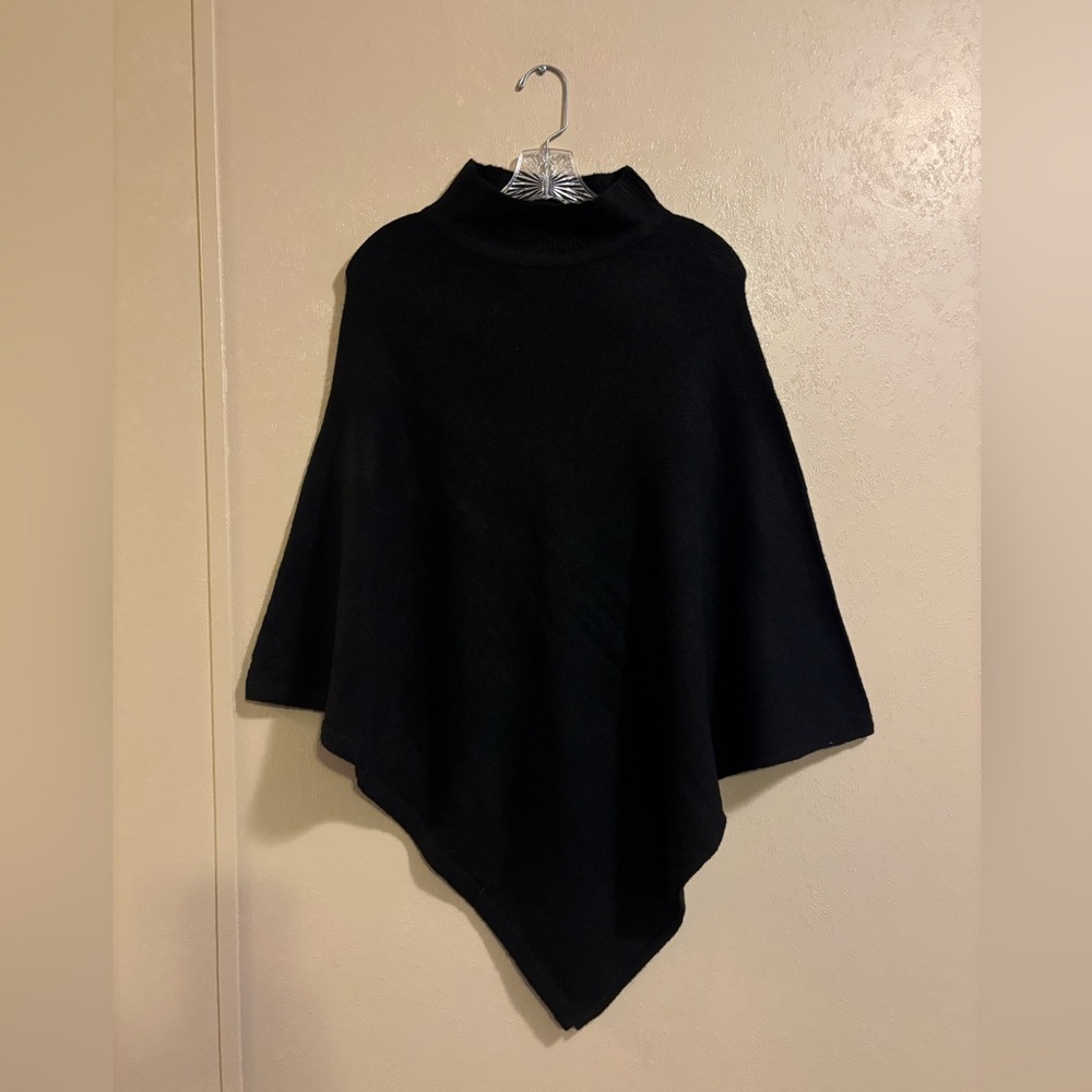 NWT Time and Tru women’s Mock Neck Wool Blend Poncho sz S/M